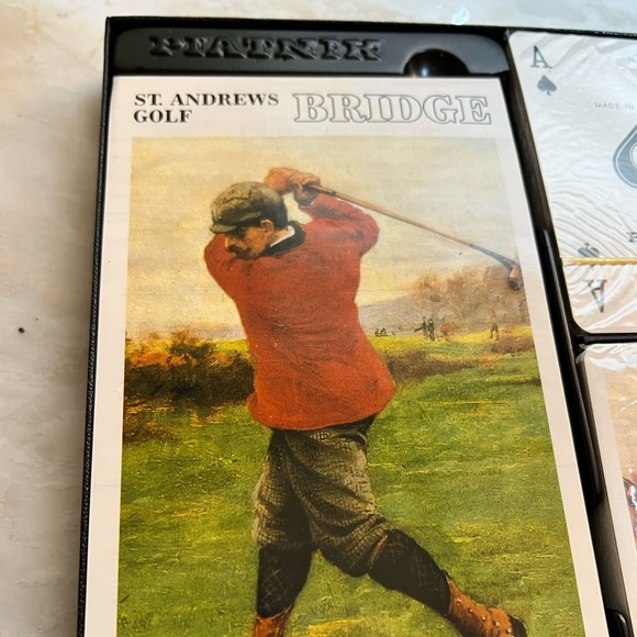 Vintage St. Andrews Golf Bridge Set - 2 deck of playing cards + scoring book - Picture 4 of 8
